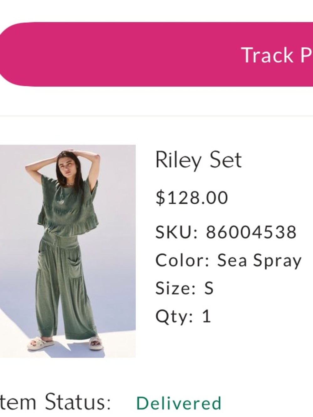 NWOT FP Riley Set - Sea Spray Green